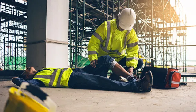 First AID at work and use of AED with CPR