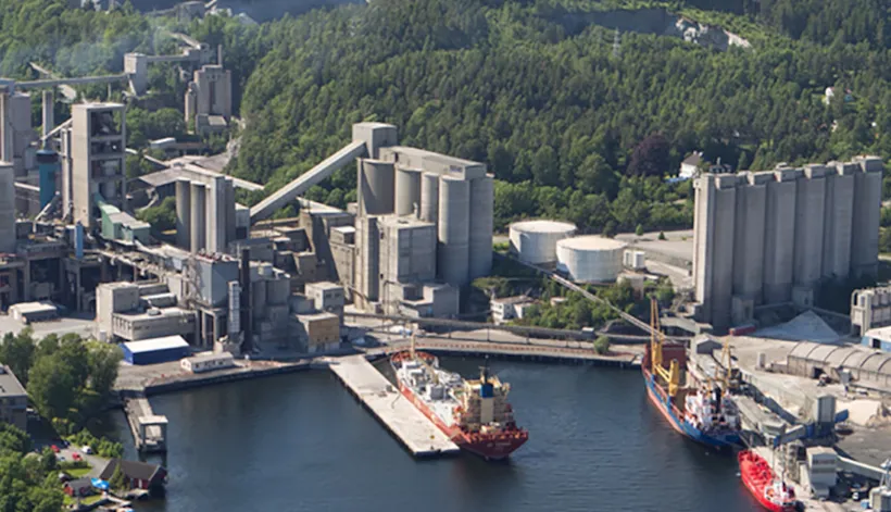 Norcem's cement plant in Brevik, Norway