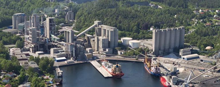 Norcem's cement plant in Brevik, Norway