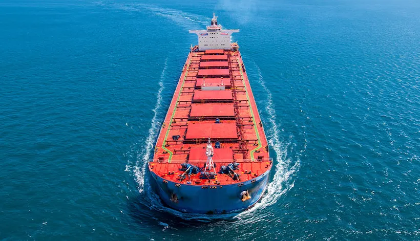 Bulk carrier at sea