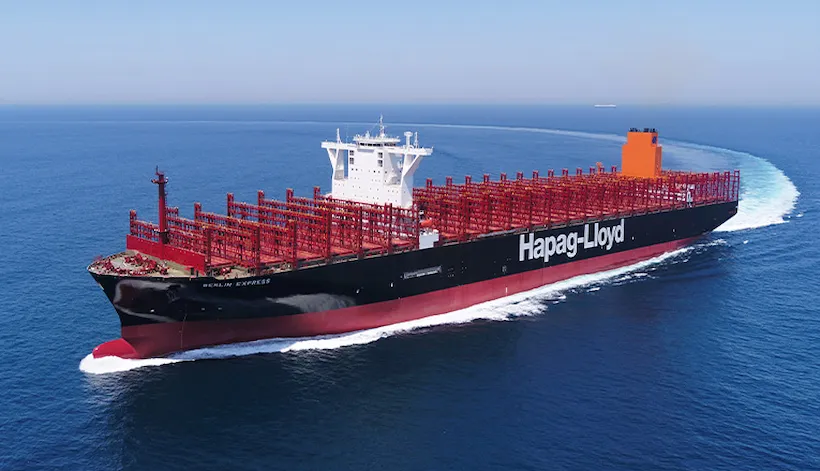 Berlin Express during sea trials