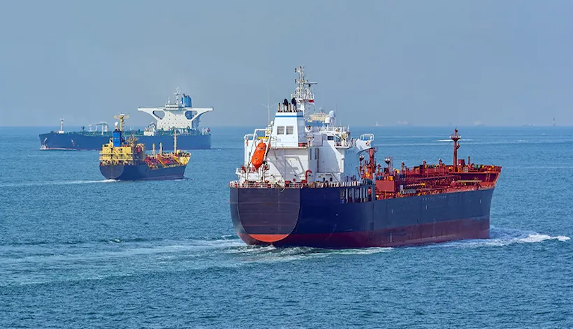 Different tanker types underway