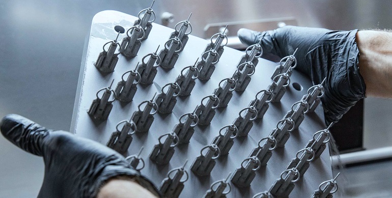 Inconel 718 parts being removed in preparation for finishing - 770w Inconel 718 parts being removed in preparation for finishing - 770w