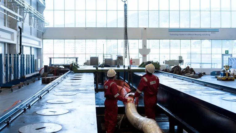 Tensile testing, DNV's Technology Centre Bergen, Norway