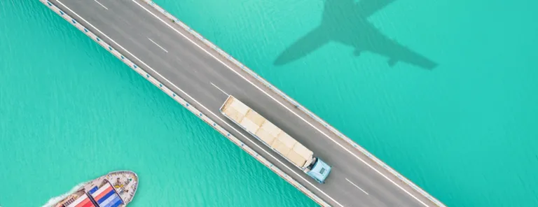 Ship, plane and truck