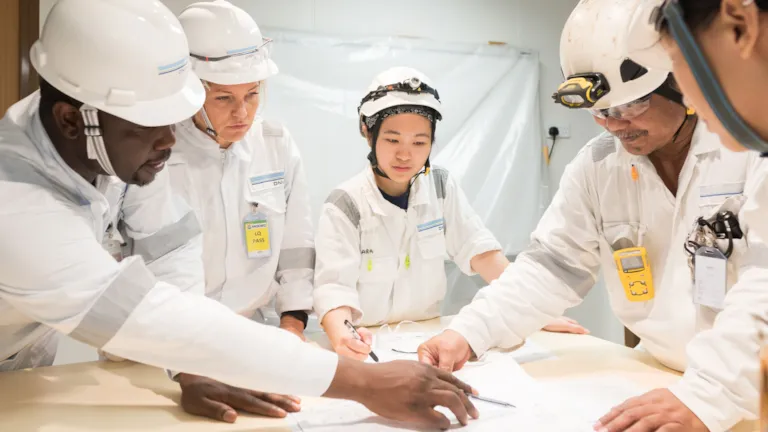 Surveyors on board an FPSO