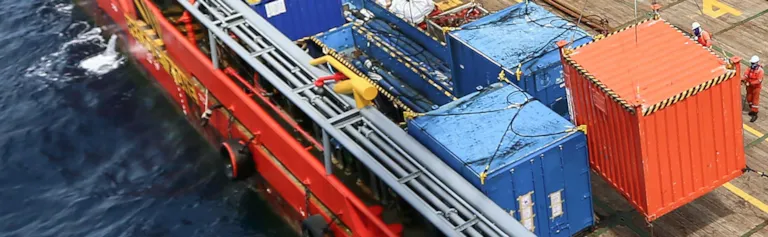 Containers onboard vessel